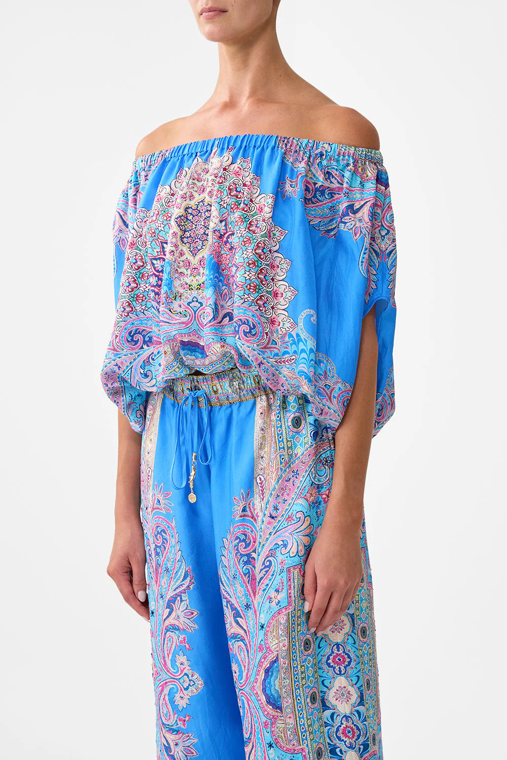 Off Shoulder Elastic Top - Footsteps in Folklore by Camilla | 25 South Boutiques