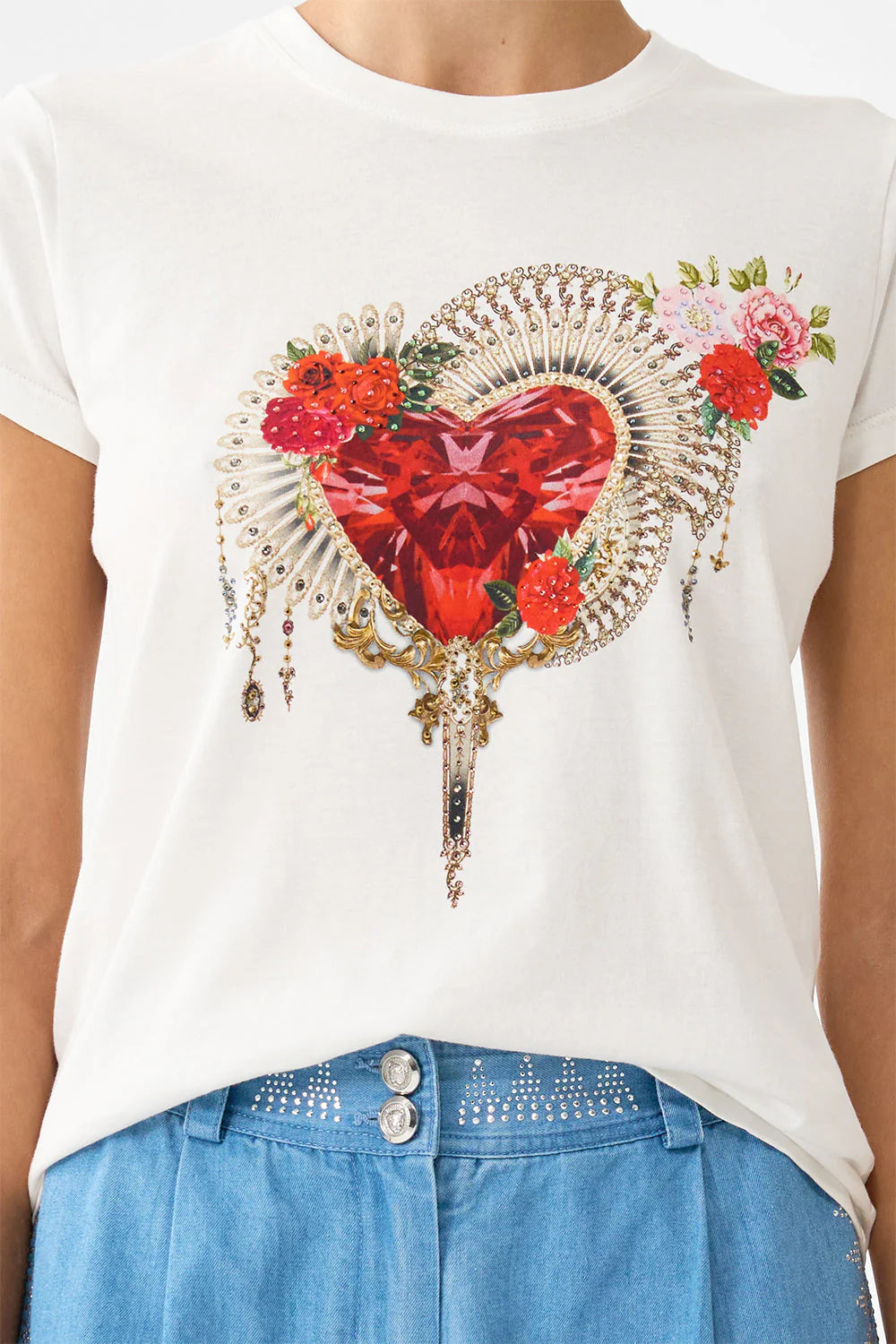 Slim Fit Round Neck T Shirt - Olé Olé by Camilla — alternate view