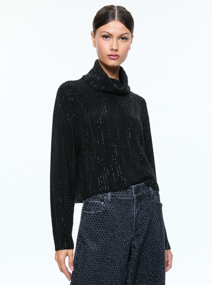 Corin Stone Pullover - Black by Alice & Olivia | 25 South Boutiques