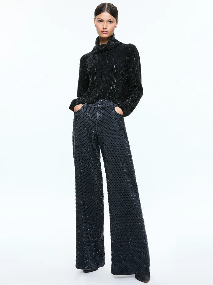 Corin Stone Pullover - Black by Alice & Olivia — alternate view
