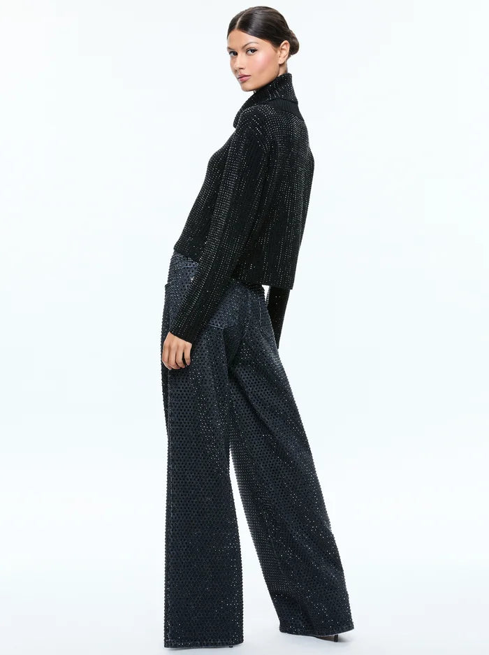 Corin Stone Pullover - Black by Alice & Olivia — view 3