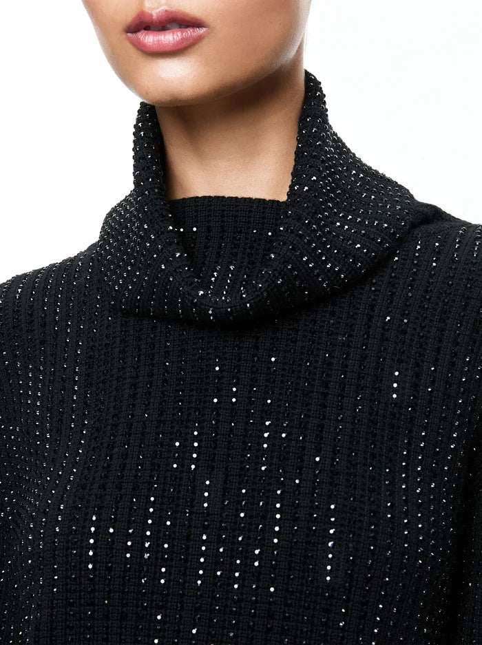 Corin Stone Pullover - Black by Alice & Olivia — view 4