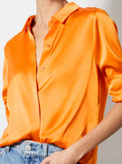 Willa Placket Top - Orange Blaze by Alice & Olivia — alternate view