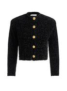 Breanna Chunky Knit Cardigan - Black by Alice & Olivia — view 5