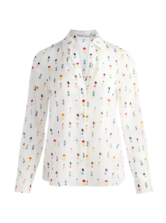 Eloise Button Down - Beach Club by Alice & Olivia — view 5