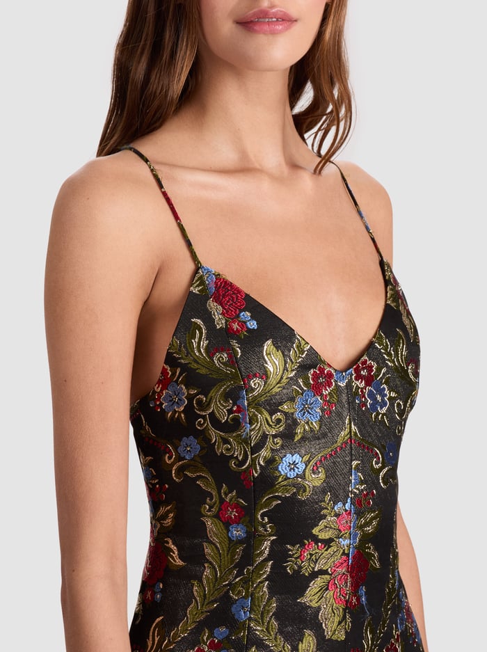 Tayla Mini Dress - Black Multi by Alice & Olivia — view 3