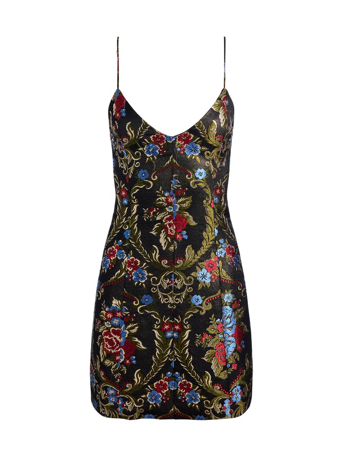 Tayla Mini Dress - Black Multi by Alice & Olivia — view 5