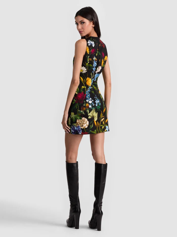 Wynell Mini Dress - Social Hour Black by Alice & Olivia — view 4