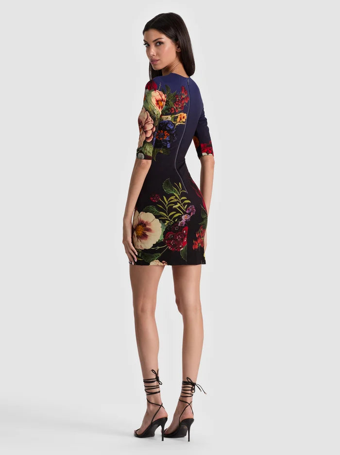 Delora Mini Dress - Magic Garden Gradient by Alice & Olivia — view 4