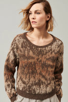 Crewneck Alpaca Mohair Yarn Sweater - Mocha by Tandem | 25 South Boutiques