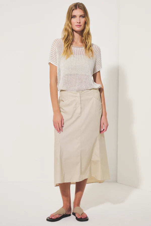 Cotton Poplin Flared Skirt - Rope by Transit Par-Such | 25 South Boutiques