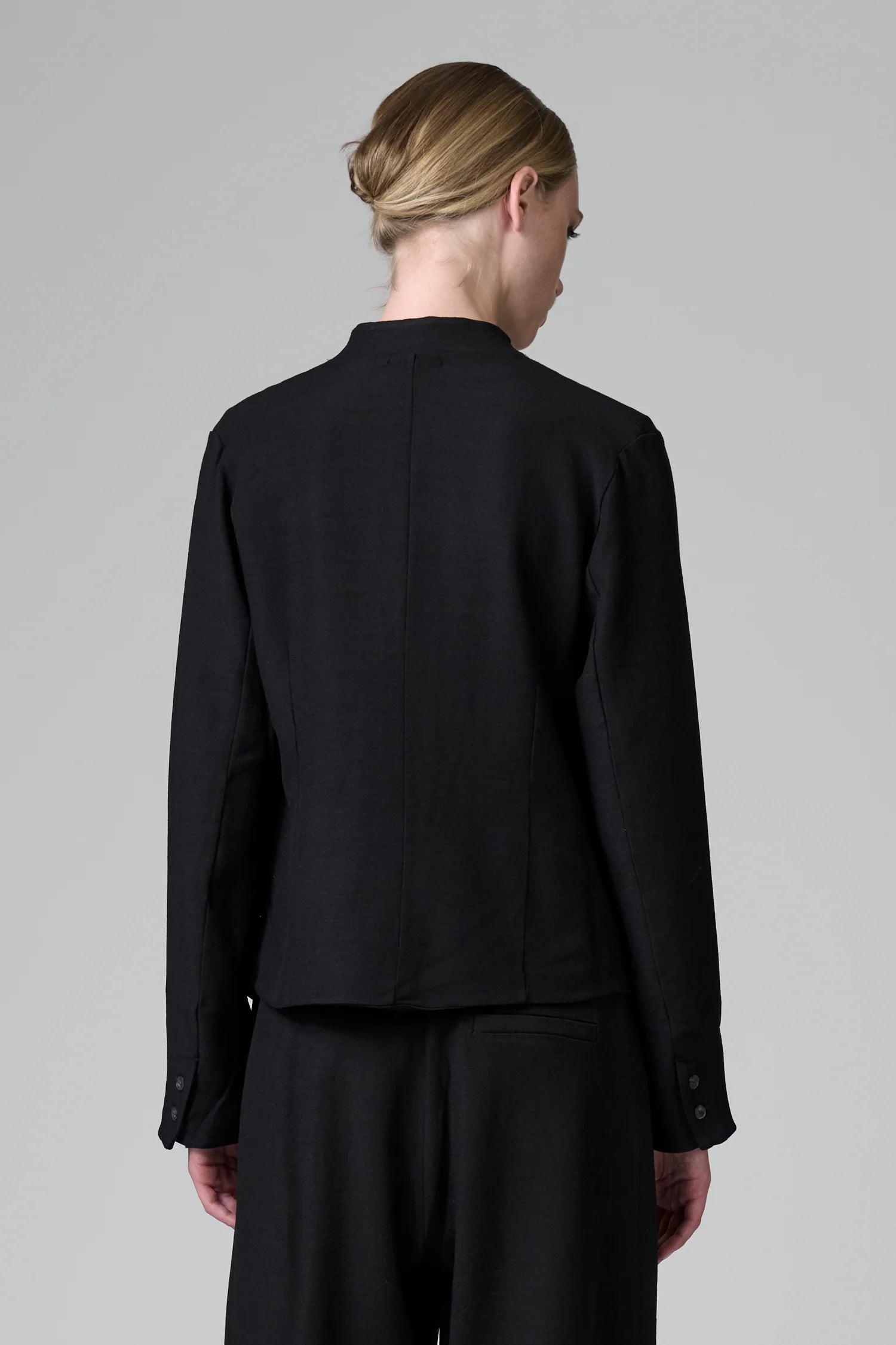 Stretch Wool Shaped Jacket - Black by Transit Par-Such — view 3