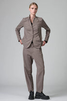 Mandarin Collar Jacket - Taupe by Transit Par-Such — alternate view