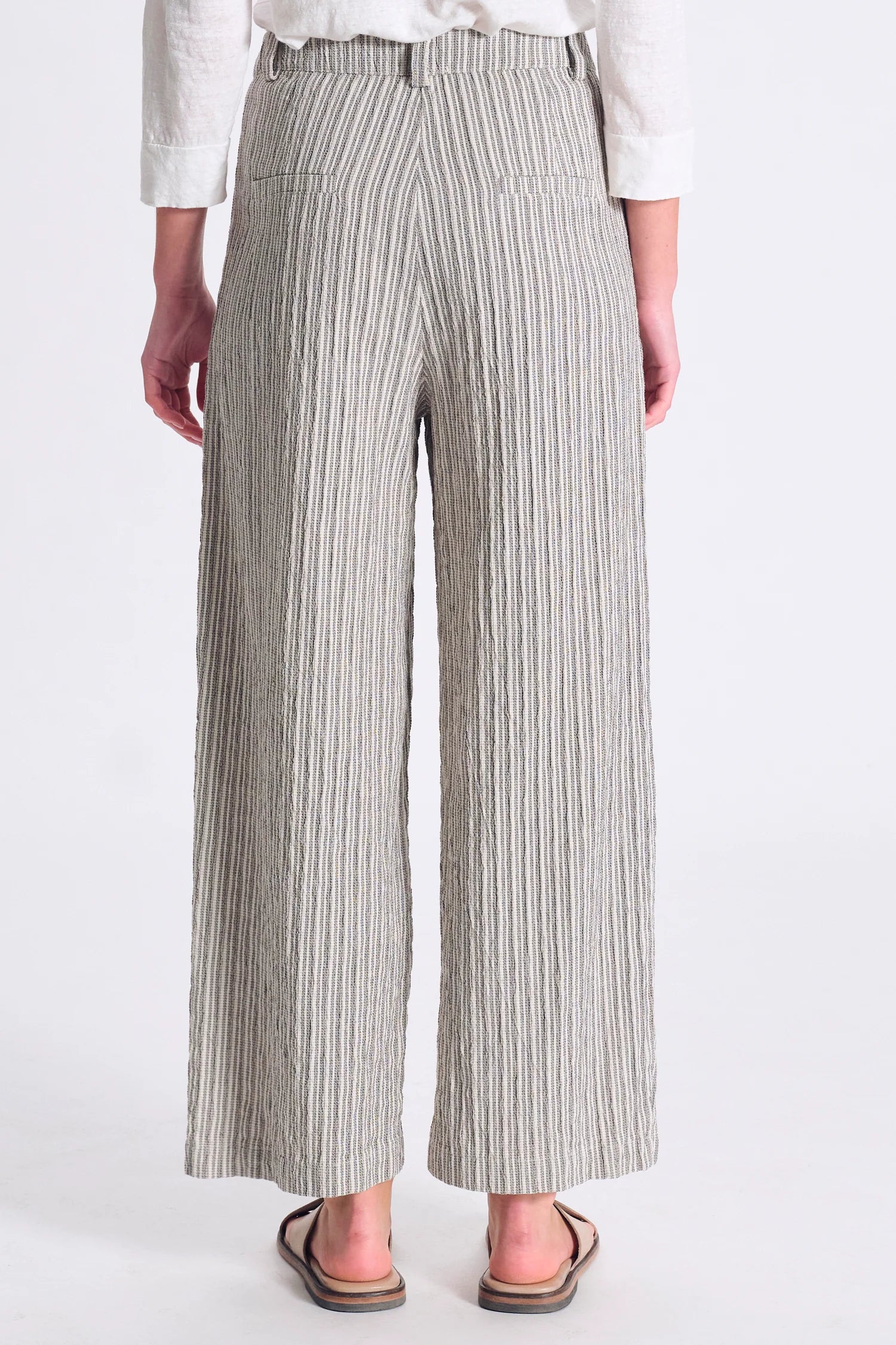 Wide-Leg Embossed Trousers - Grey by Transit Par-Such — view 3
