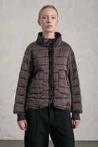 Transit Par-Such Silk Quilted Padded Coat - Choco