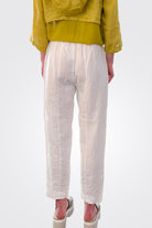 Linen Comfort Trousers - White by Transit Par-Such — view 3