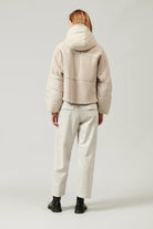 Zip Up Padded Sheepskin Jacket - Sand by Transit Par-Such — view 7