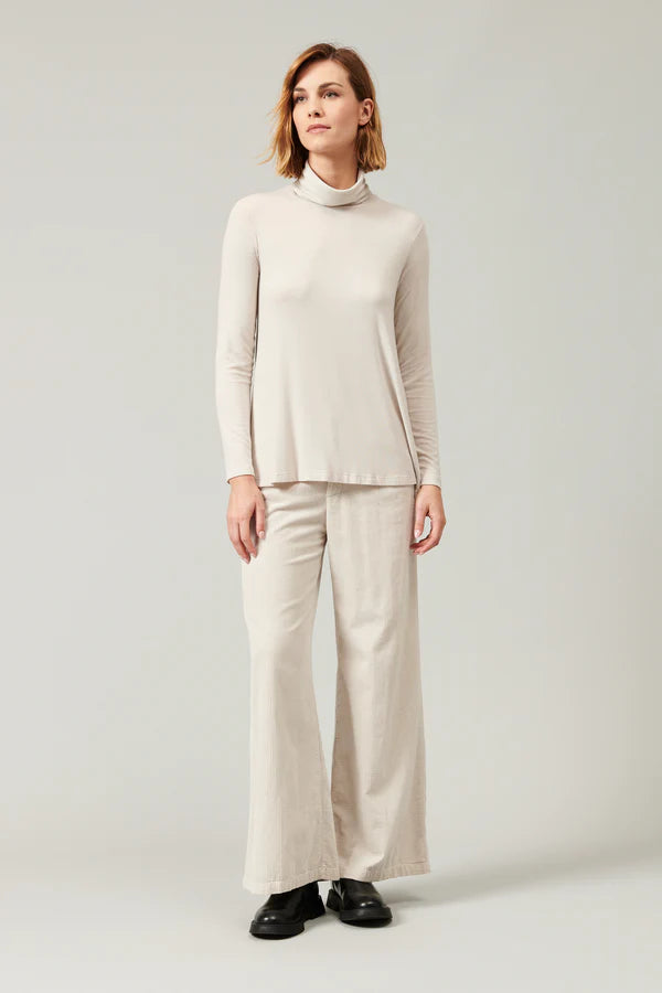 Flared Turtleneck - Sand by Transit Par-Such — view 3
