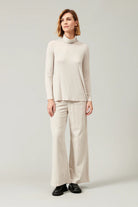 Flared Turtleneck - Sand by Transit Par-Such — view 3