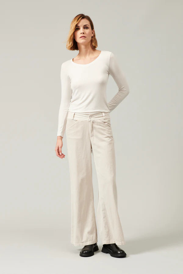 Palazzo Corduroy Trousers - Sand by Transit Par-Such | 25 South Boutiques