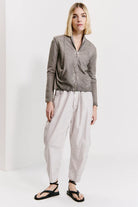 Slim Fit Zipped Short Jacket - Grey by Transit Par-Such — alternate view