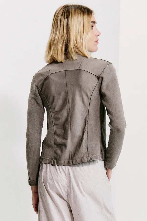 Slim Fit Zipped Short Jacket - Grey by Transit Par-Such — view 4
