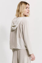 Comfort Fit Hooded Zip Jacket - Sand by Transit Par-Such — alternate view