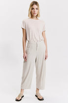 Comfort Fit Stretch Cotton Trousers - Sand by Transit Par-Such | 25 South Boutiques