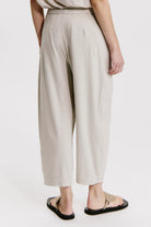 Comfort Fit Stretch Cotton Trousers - Sand by Transit Par-Such — view 4