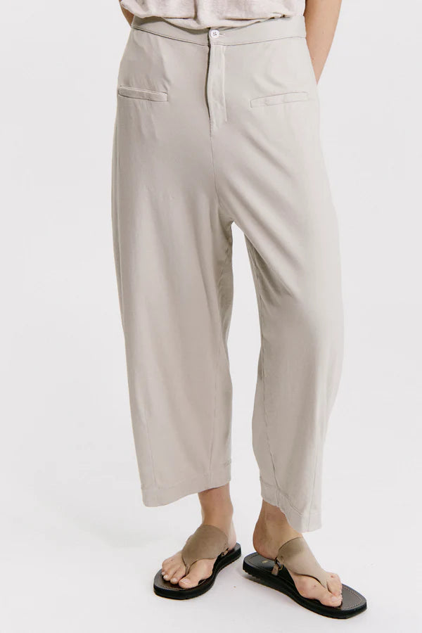 Comfort Fit Stretch Cotton Trousers - Sand by Transit Par-Such — alternate view
