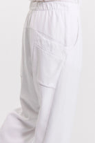 Loose Fit Patch Pockets Trousers - White by Transit Par-Such — view 4