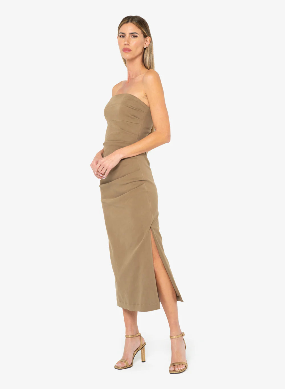 Charlie Dress - Taupe by Just Bee Queen — alternate view