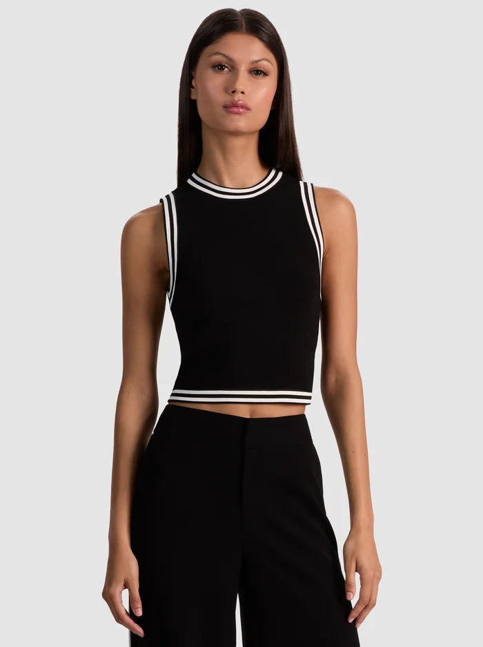 Amity Tank - Black Multi by Alice & Olivia | 25 South Boutiques