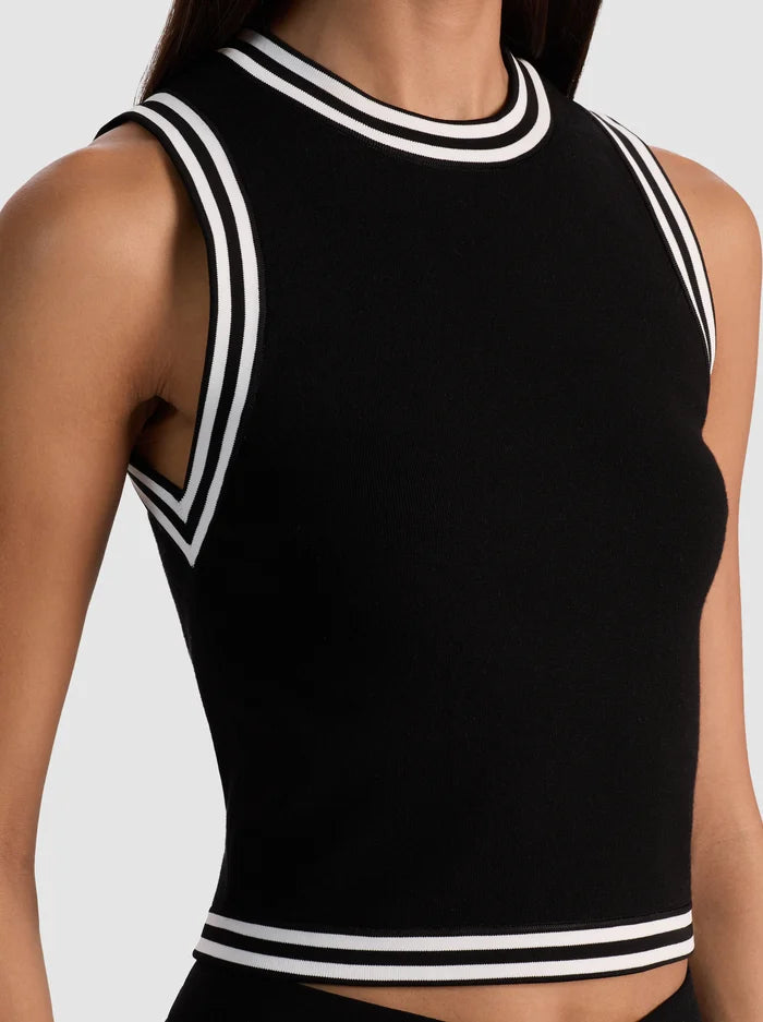 Amity Tank - Black Multi by Alice & Olivia — view 4