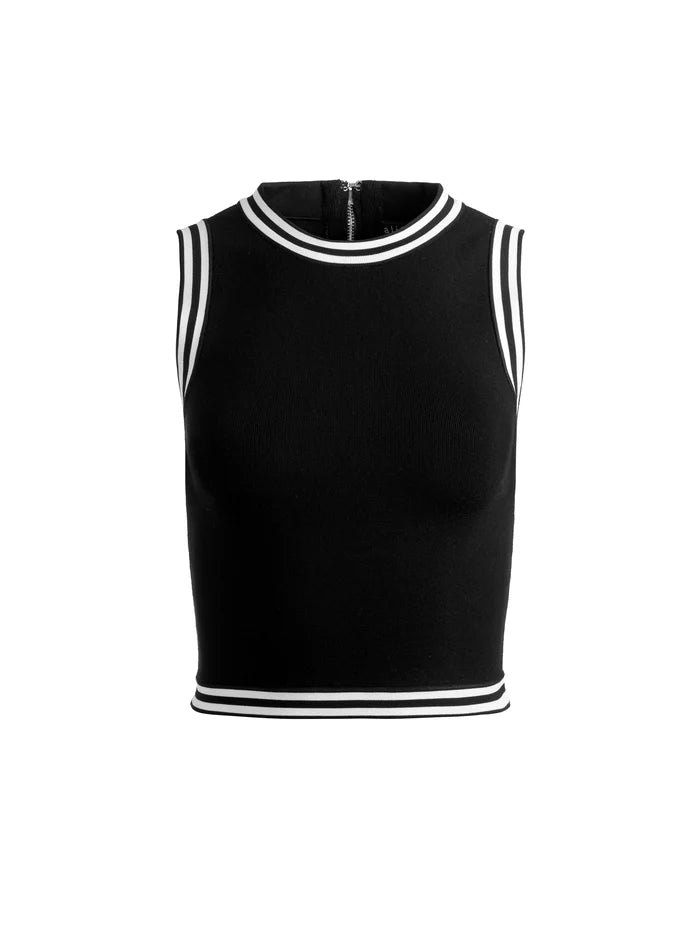 Amity Tank - Black Multi by Alice & Olivia — view 5