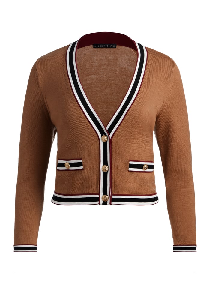Kingsley Cardigan - Tan Multi by Alice & Olivia — view 5