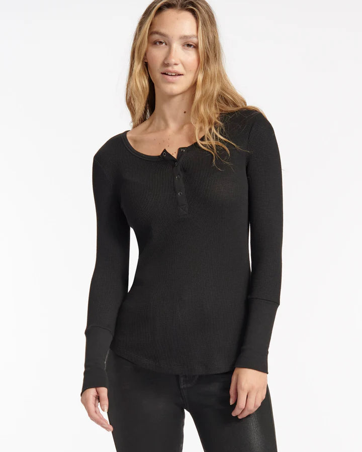 Thermal Forever Henley - Black by Splendid | 25 South Boutiques