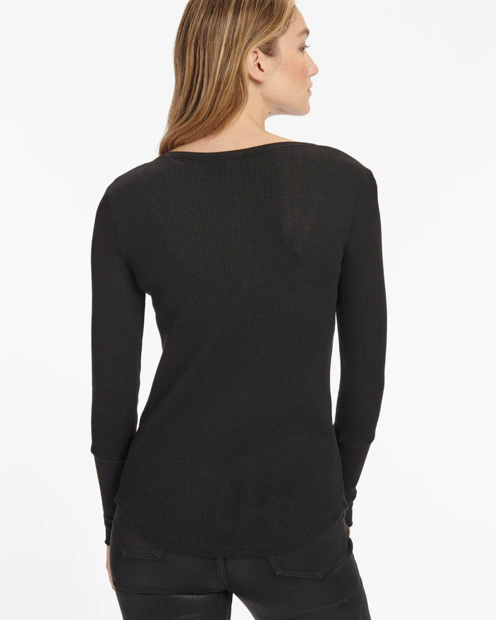Thermal Forever Henley - Black by Splendid — view 3