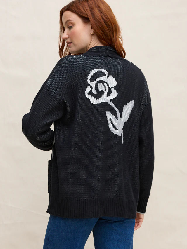 Rose Duster - Black by Margaret O'Leary — alternate view