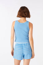 Crop Rib Top - Tranquil by AMO — alternate view