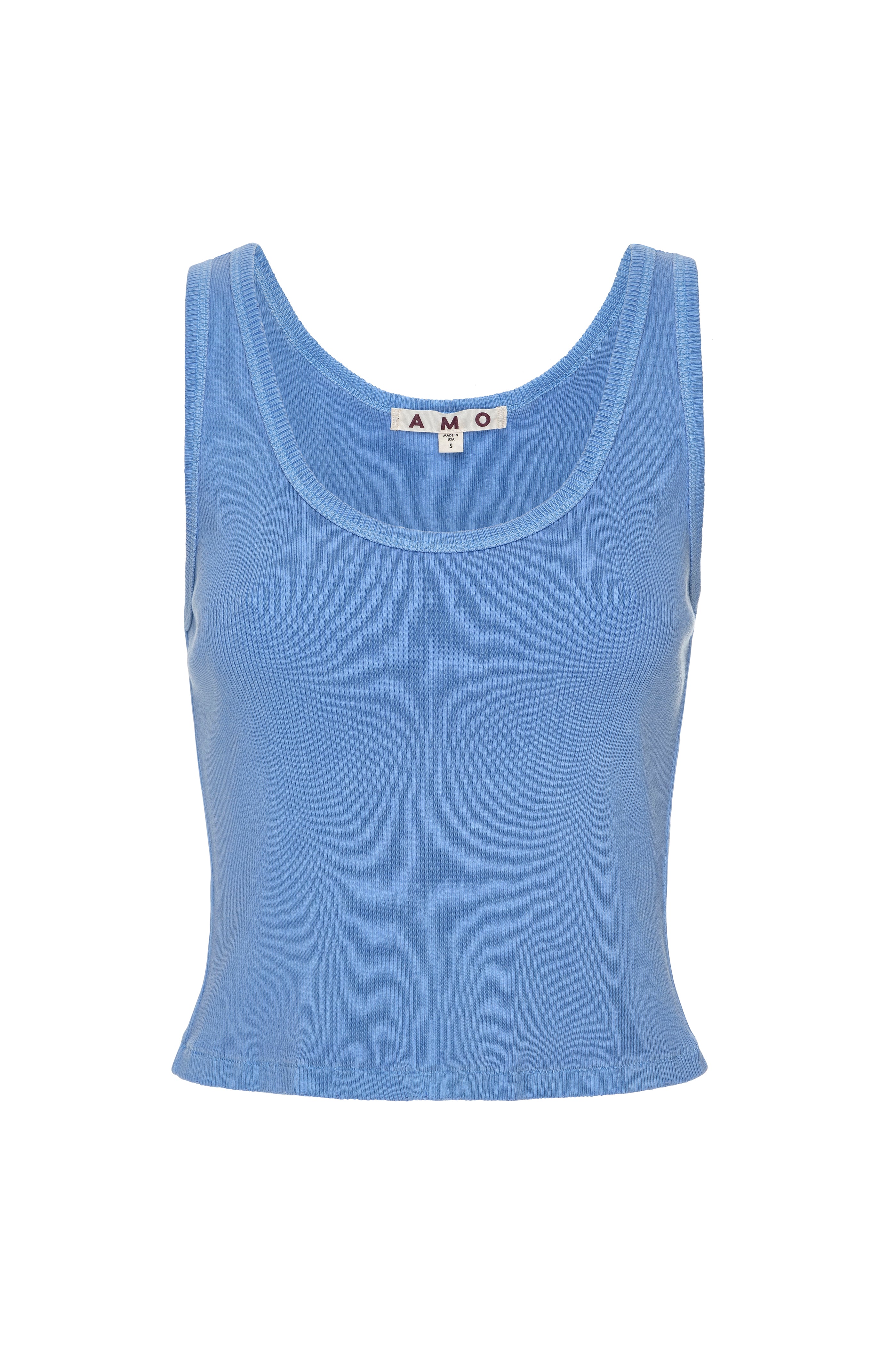 Crop Rib Top - Tranquil by AMO — view 4