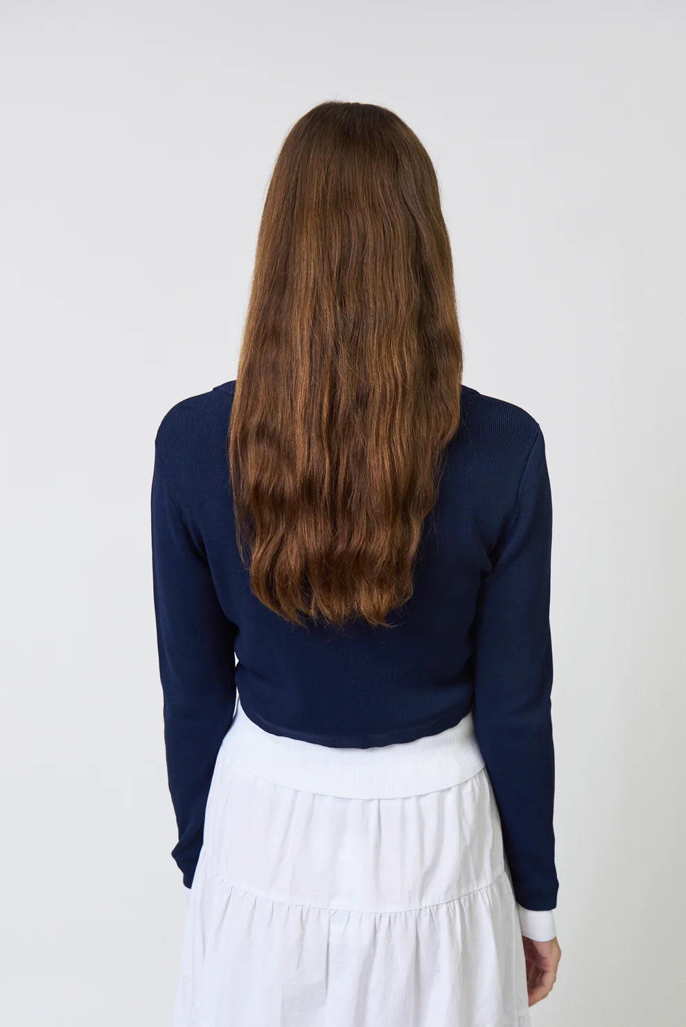 Brooklyn Double Layer Cardigan - Navy by Central Park West — view 3