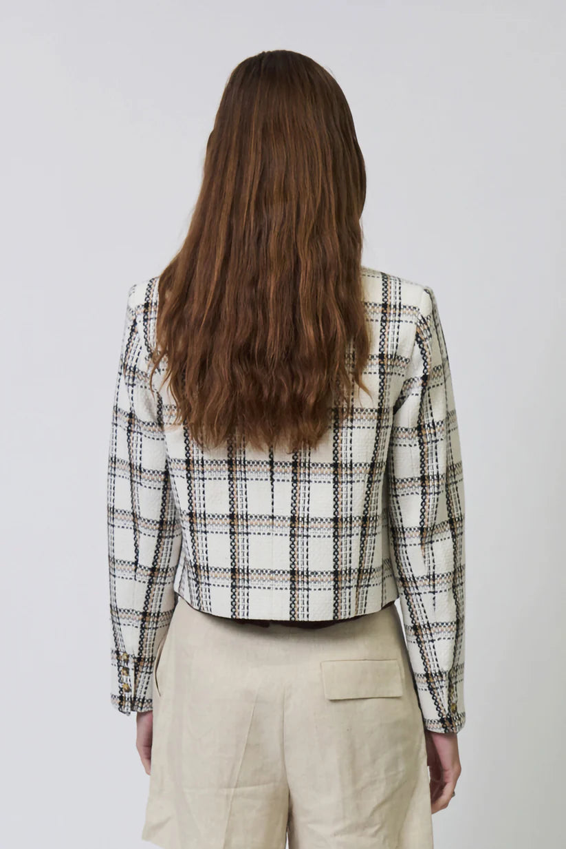 Madison 4 Pocket Jacket - Light Plaid by Central Park West — view 3