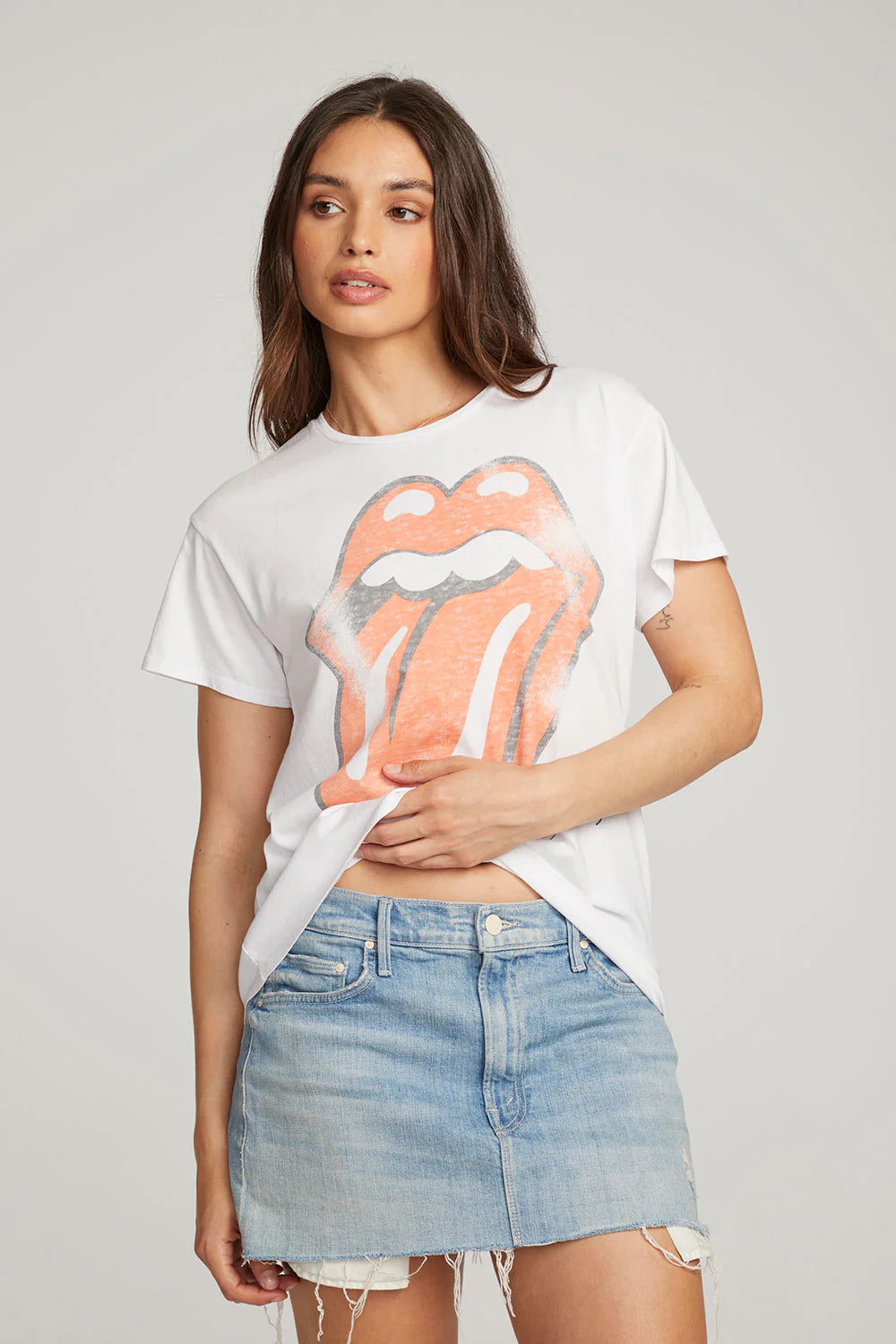 Rolling Stones Classic Logo Tee - White by Chaser | 25 South Boutiques