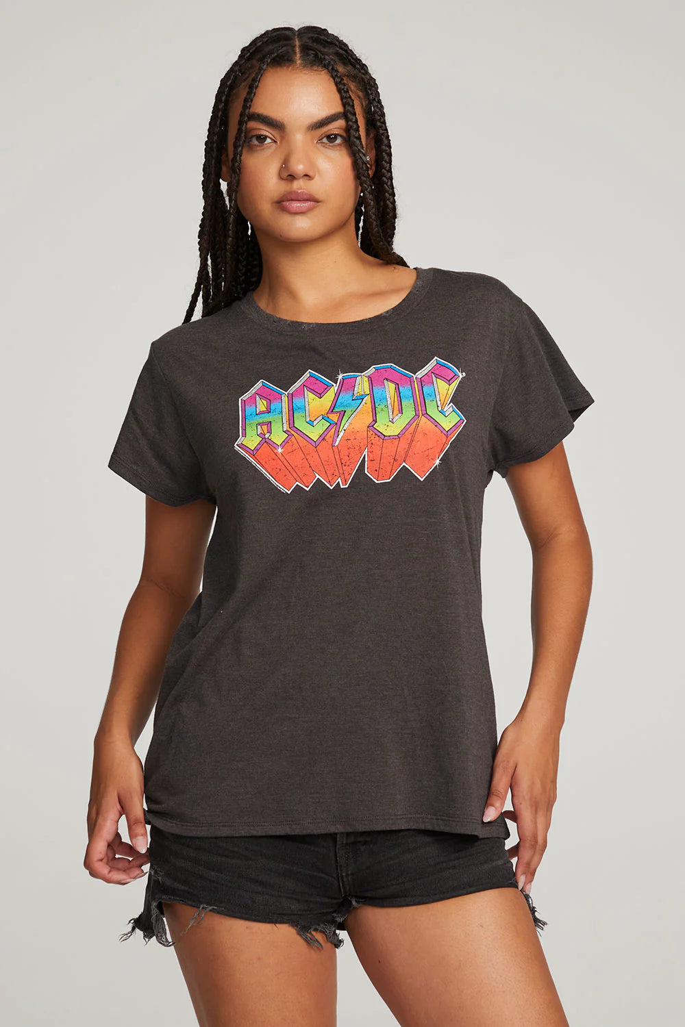 AC/DC Classic Logo Tee - Vintage Black by Chaser — alternate view