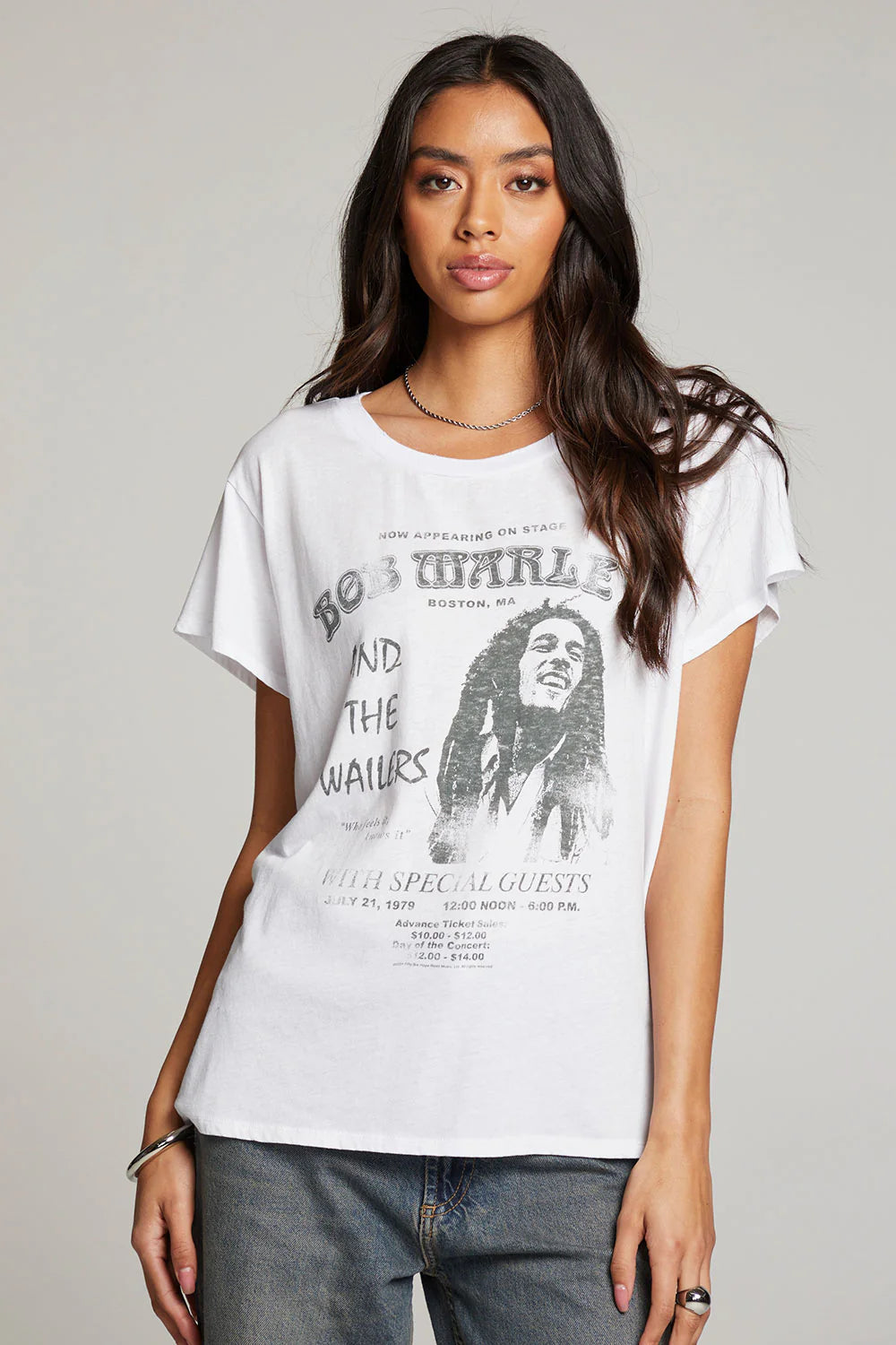 Bob Marley Harvard Stadium Tee - White by Chaser | 25 South Boutiques