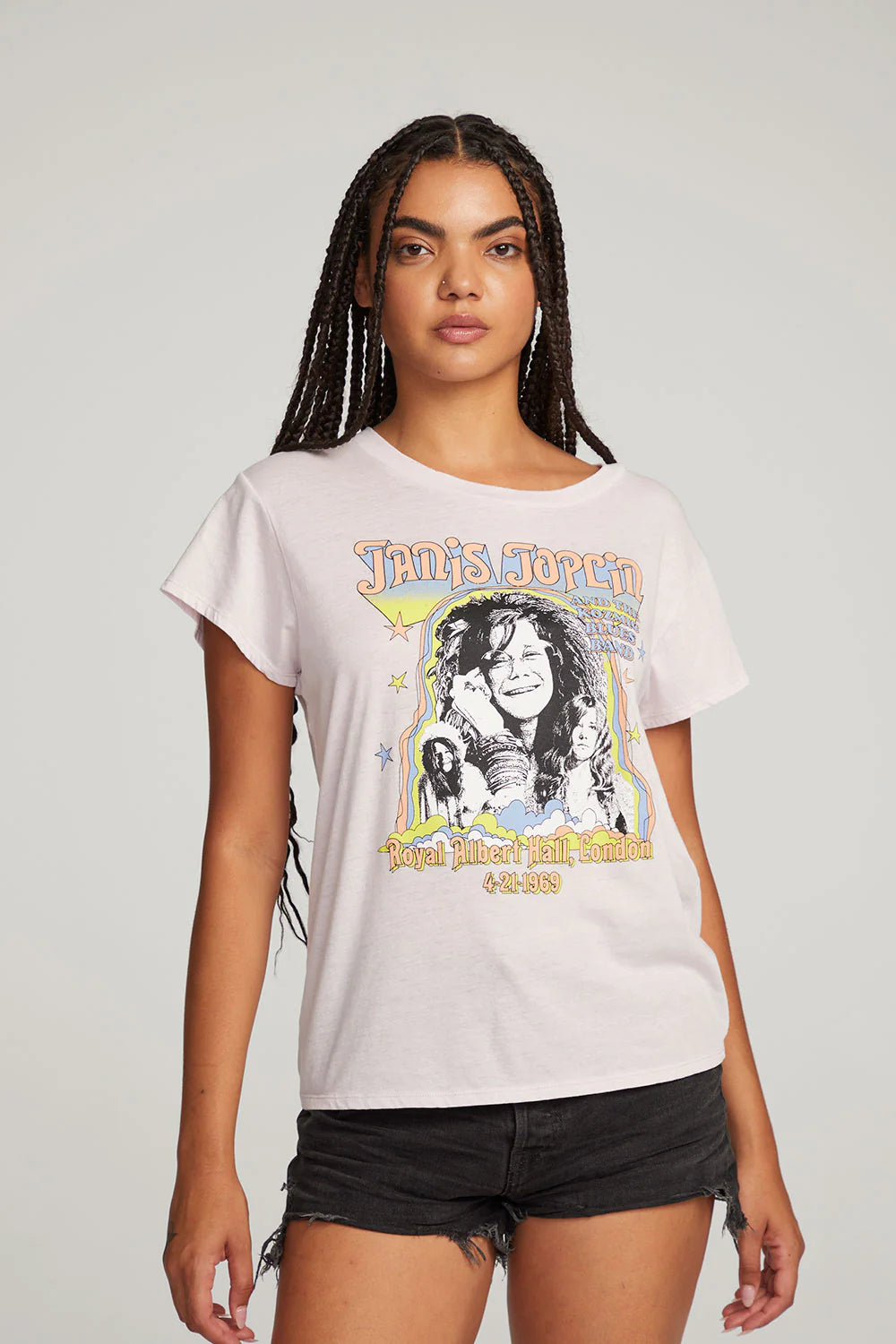 Janis Joplin Albert Hall Tee - Lavender by Chaser | 25 South Boutiques