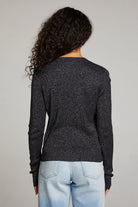 Tommy Button Up Sweater - Licorice by Chaser — view 3