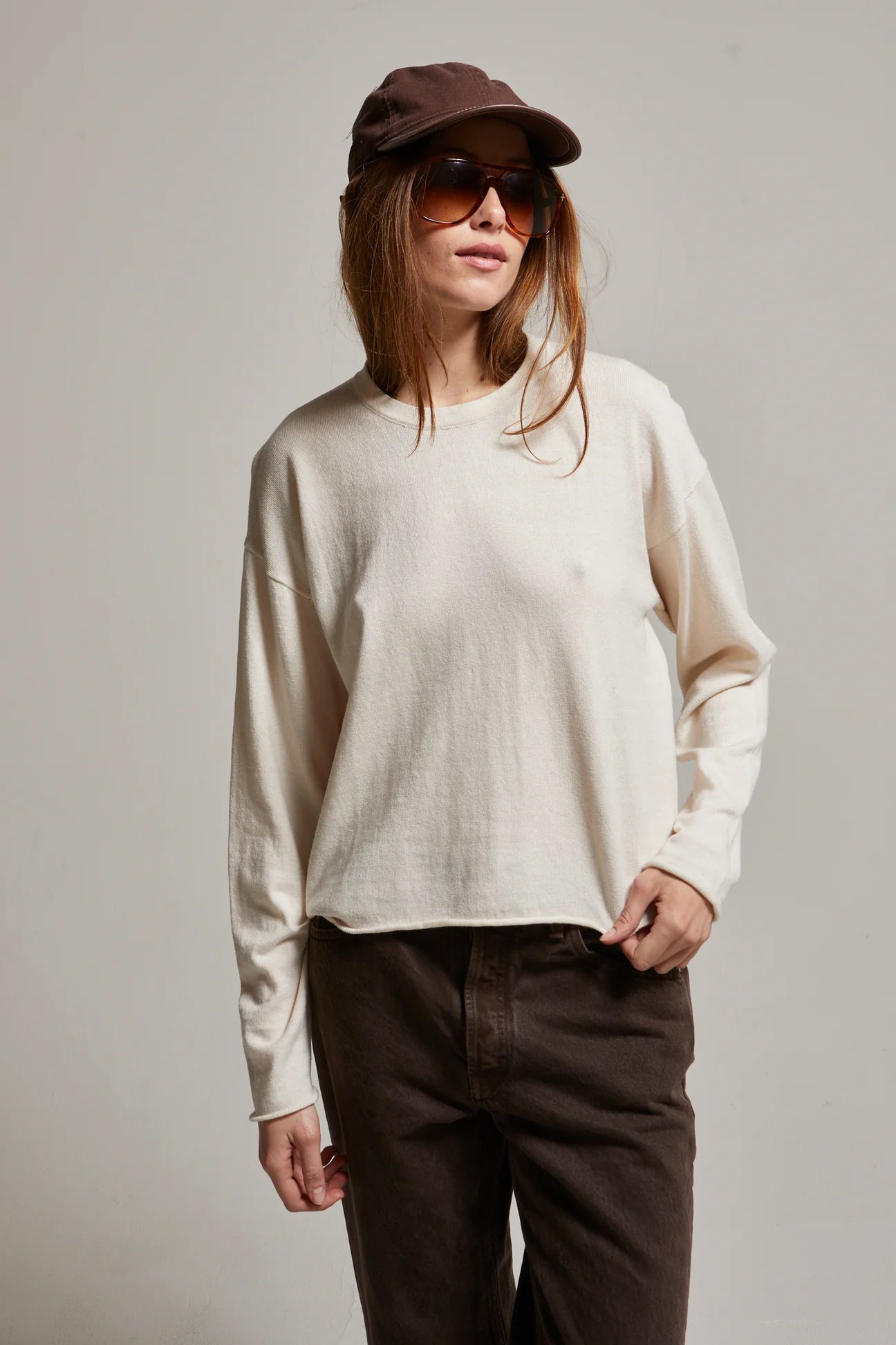 Sofie Crew Sweater - Bone by Asher | 25 South Boutiques