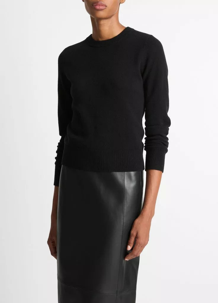 Cashmere Crew Neck Sweater - Black by Vince | 25 South Boutiques